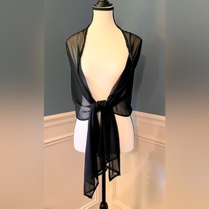 Sheer wrap with beaded detail